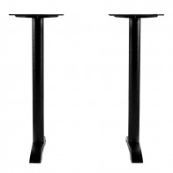 Alvina Black Cast Iron Twin Bar Table Base