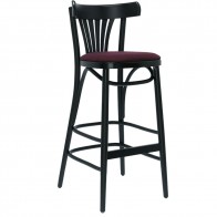 Bentwood Upholstered Fan Back Barstool BST-788 UPH 78cm