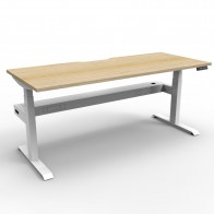 Boost Plus Single Sided Standing Desk Workstation With Cable Tray