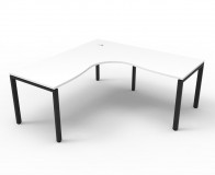 Deluxe Rapid Infinity 1 Person Single Sided Profile Leg Corner Desk Workstation