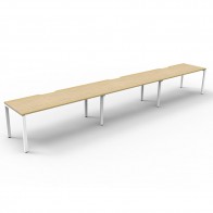 Deluxe Rapid Infinity 3 Person Single Sided Profile Leg Workstation Desk