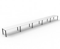 Deluxe Rapid Infinity 5 Person Single Sided Profile Leg Workstation Desk