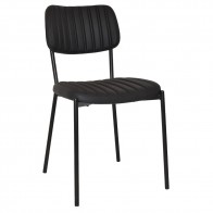 Amalia Black Frame Upholstered Dining Chair