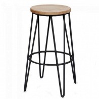 Hairpin Industrial Kitchen Counter Stool 65cm