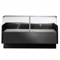 Tecnodom Serie MR9.5 Black 2000mm Wide Deli Display with Storage and Castors TDMR-0920B