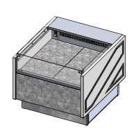 Tecnodom Square Deli, Poultry & Meat Display Add On Units 90mm Depth Storage Surface TDMR-0910SELF