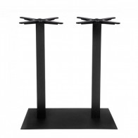 Annick Twin Table Base Black Steel