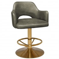 Bella Gaming Stool Brass Base
