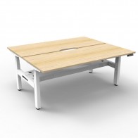 Boost Plus Back to Back Workstation Standing Desk With Cable Tray