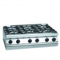 Fagor 700 series natural Gas 6 Burner SS boiling Top CG7-60H