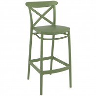 Cross Back Outdoor Bar Stool