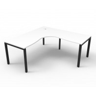 Deluxe Rapid Infinity 1 Person Single Sided Profile Leg Corner Desk Workstation
