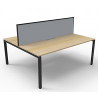 Deluxe Rapid Infinity 2 Person Back to Back Profile Leg Workstation Desk