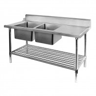 Modular Systems Left Inlet Double Sink Dishwasher Bench DSBD7-1800L/A