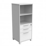 Enterprise Bookcase Tower Storage with 2 Drawers and Filing Unit