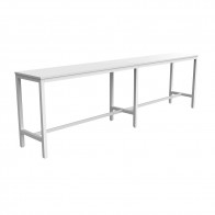 Enterprise Office Bar Height Long Table White Frame