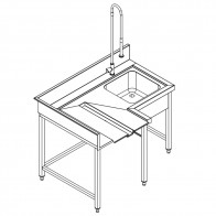 Fagor Pre-Rinsing Sink Bench W/ Introductor Of Baskets MCFD-1000D