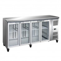 Thermaster 4 Glass Door Gastronorm Bench Fridge GN4100TNG