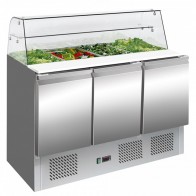 FED Three Door Compact Workbench Food Sevice Fridge S903GC