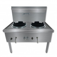 Gasmax Stainless Steel Waterless LPG Gas Double Wok - WW-2L