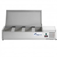 FED-X Salad Bench with Stainless Steel Lid XVRX1200/380S