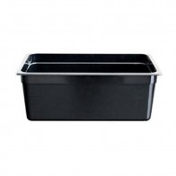 Food Tek Black Poly 1/2 x 65 mm Gastronorm Pan JW-P122B (1 Pack)