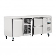 Polar U-Series 2 Door and 2 Drawer Counter Fridge 417 Litre GD874-A