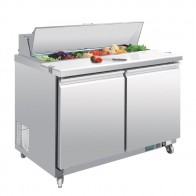 Polar U-Series Double Door Prep Counter Fridge 405 Litre GD882-A