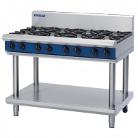 Blue Seal 1200mm Gas 8x Burner Cooktop On Leg Stand - Natural Gas GE836-N