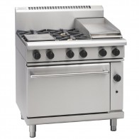 Waldorf 900mm Gas Static Range with 4x Burners & 300mm Griddle - Natural Gas GE869-N
