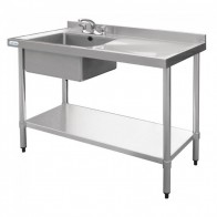 Vogue Single Bowl Sink R/H Drainer - 1000mm (90mm Drain) HC900