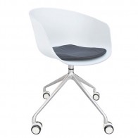 Kayla Training Chair Silver Frame with Wheels