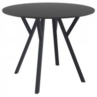 Milo Contemporary Round Outdoor Dining Table