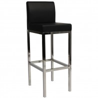 Minimalist Bar Stool Stainless Steel Frame with Backrest