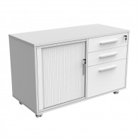 Mobile Caddy with Drawers, Filing Drawer and Tambour Insert