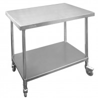 Modular Systems Premium Stainless Steel Mobile Workbench With Castors 700mm Deep
