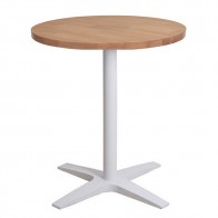 Nordic Round Cafe Table with White Base