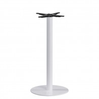 Olea Round White Bar Table Base