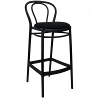 Outdoor Bentwood Bar Stool Upholstered Replica