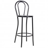 Outdoor Bentwood Bar Stool with Backrest