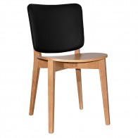 Silvia Light Oak Frame Dining Chair with Upholstered Back Rest