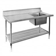 Modular Systems Right Inlet Single Sink Dishwasher Bench SSBD7-1500R/A