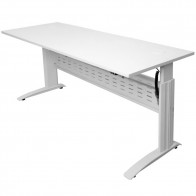 Swift Electric Height Adjustable Sit / Stand Desk White Legs