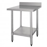 Vogue Stainless Steel Wall Table with 60mm Upstand - 900Wx600mmL T380