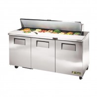 True Salad Prep Counter 3 Door 538Ltr Stainless Steel