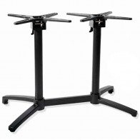 Vania Aluminium Twin Flip Top Outdoor Table Base