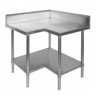 Modular Systems Corner Workbench, 150mm Splashback & Undershelf 900x900x900mm WBCB7-0900/A