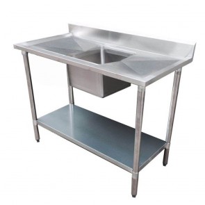 FED Economic 304 Grade SS Centre Single Sink Bench 1800x600x900 With 610x400x250 Sink 1800-6-SSBC