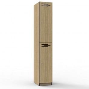 Oak 2 Door Melamine Locker