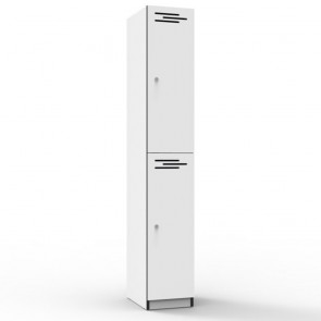 White 2 Door Melamine Locker